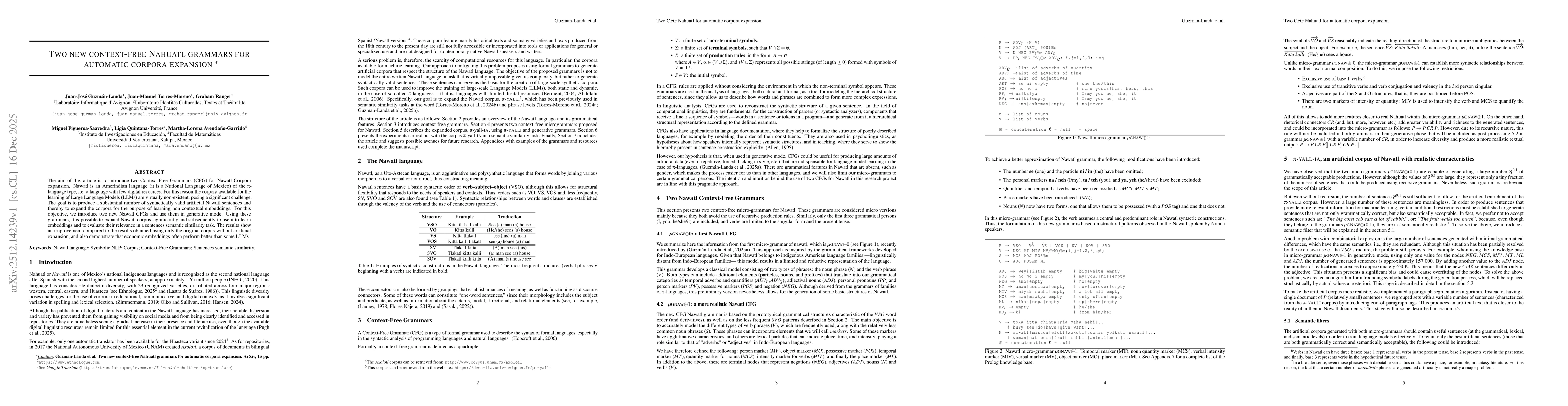 Thumbnail for Two CFG Nahuatl for automatic corpora expansion