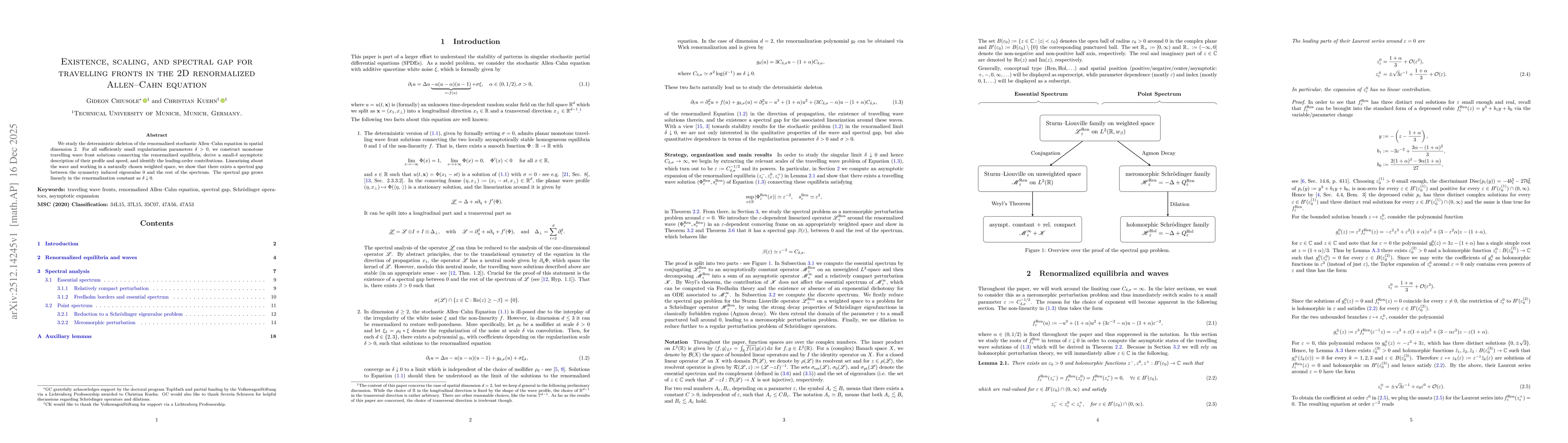 Thumbnail for Existence, scaling, and spectral gap for traveling fronts in the 2D renormalized Allen--Cahn equation