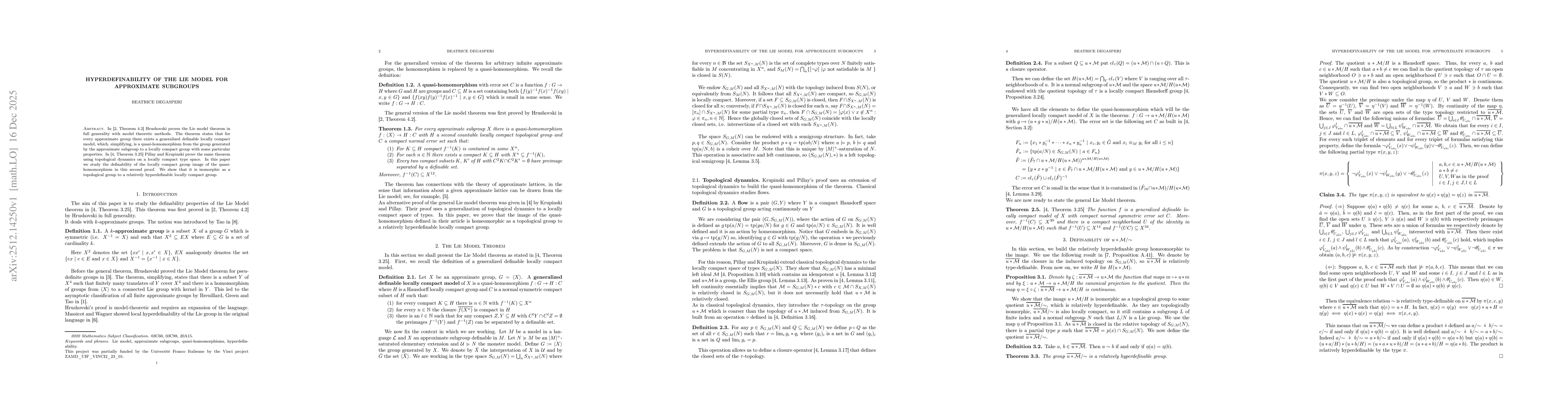 Thumbnail for Hyperdefinability of the Lie model for approximate subgroups