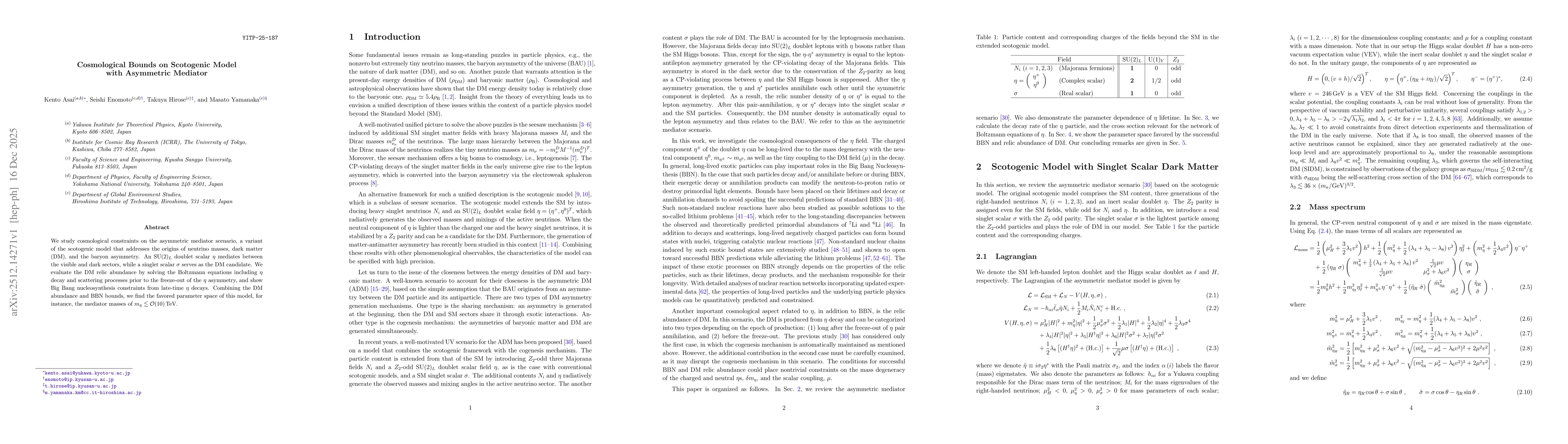 Thumbnail for Cosmological Bounds on Scotogenic Model with Asymmetric Mediator