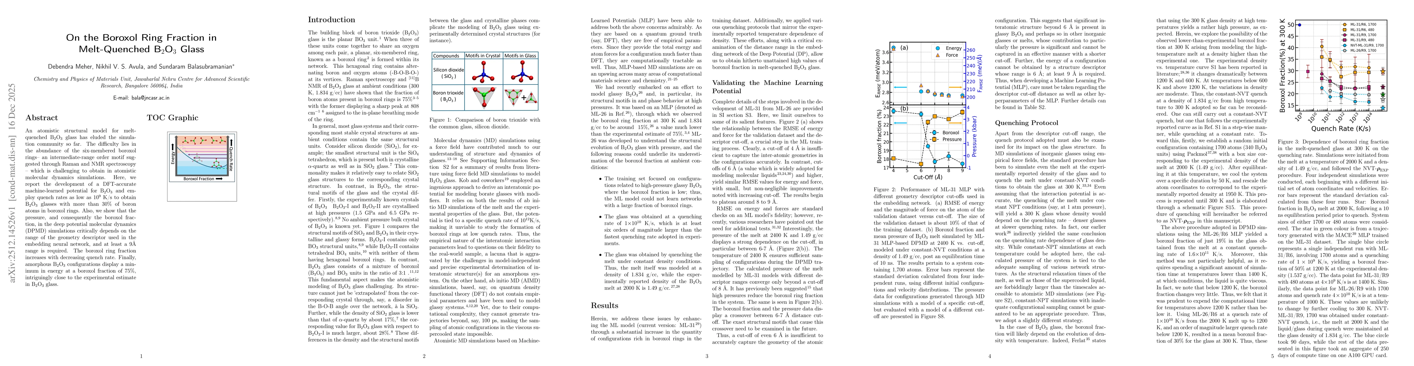Thumbnail for On the Boroxol Ring Fraction in Melt-Quenched B$_2$O$_3$ Glass