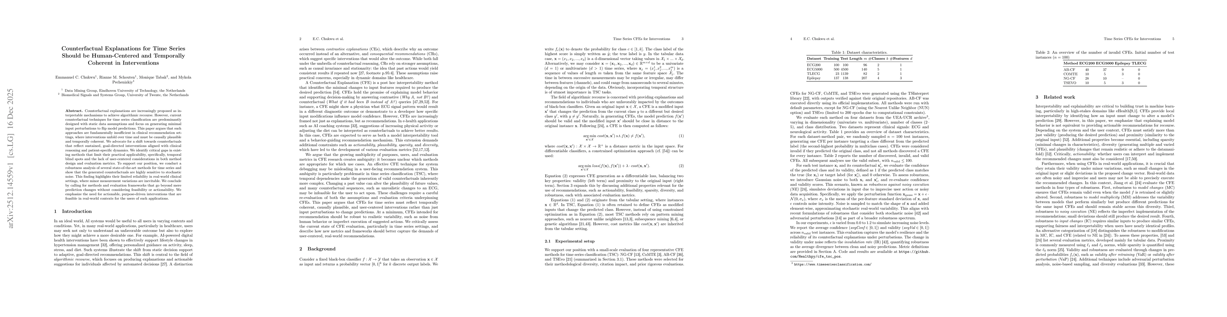Thumbnail for Counterfactual Explanations for Time Series Should be Human-Centered and Temporally Coherent in Interventions