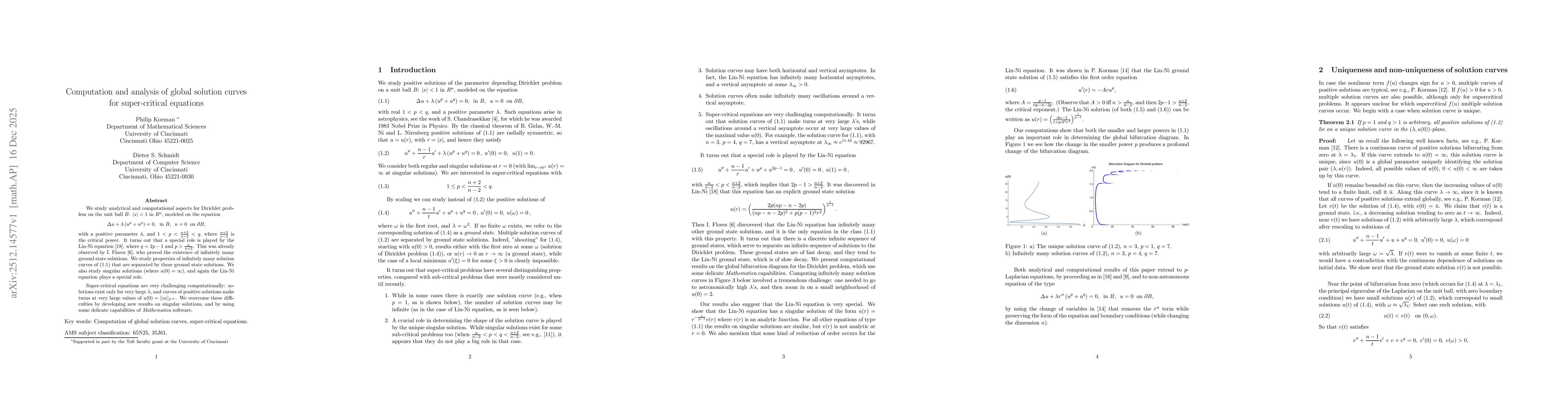 Thumbnail for Computation and analysis of global solution curves for super-critical equations