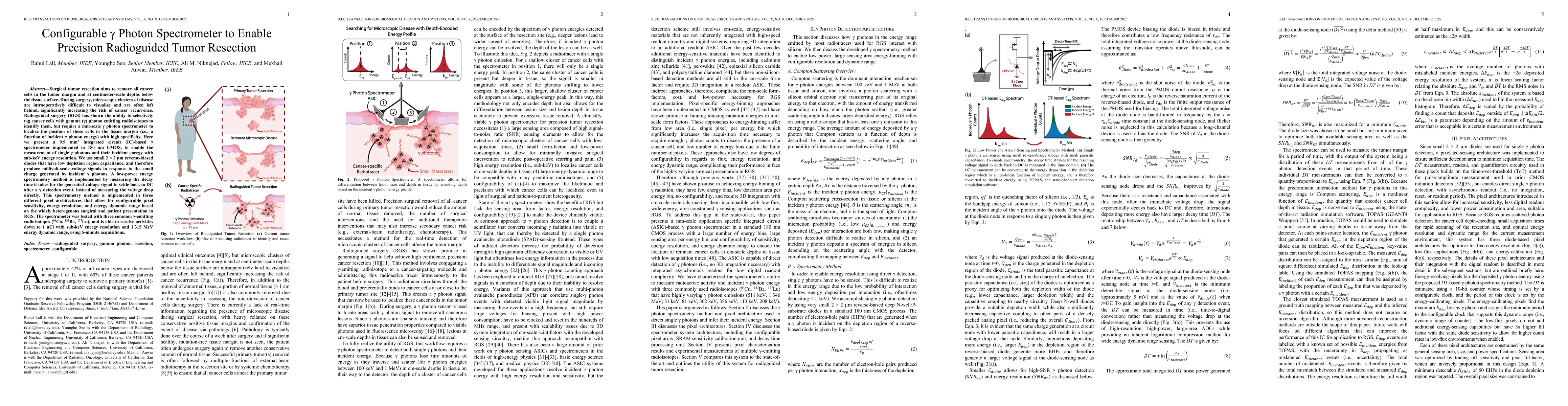 Thumbnail for Configurable γ Photon Spectrometer to Enable Precision Radioguided Tumor Resection
