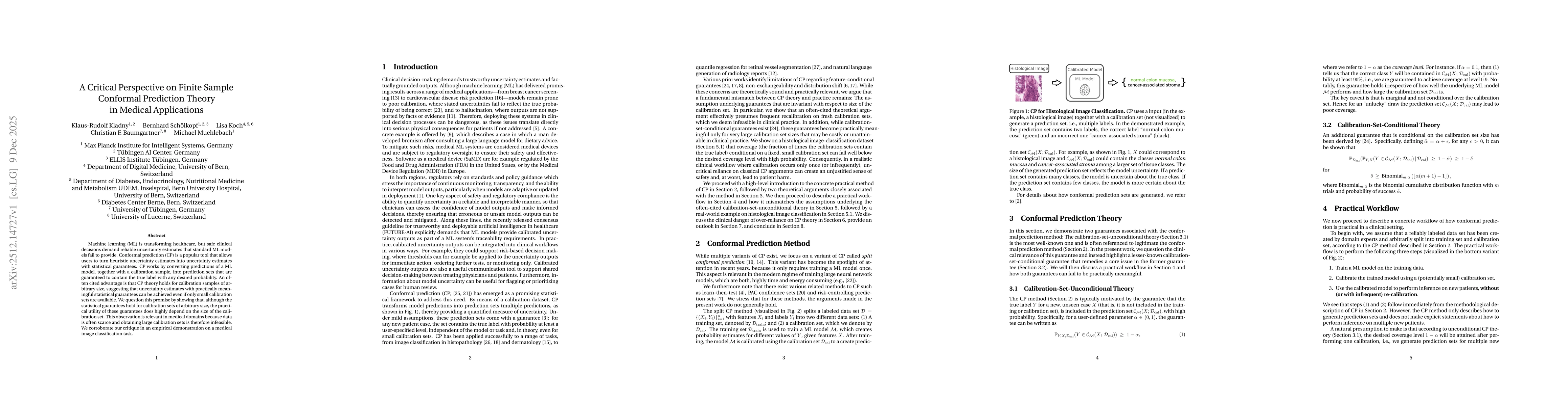 Thumbnail for A Critical Perspective on Finite Sample Conformal Prediction Theory in Medical Applications