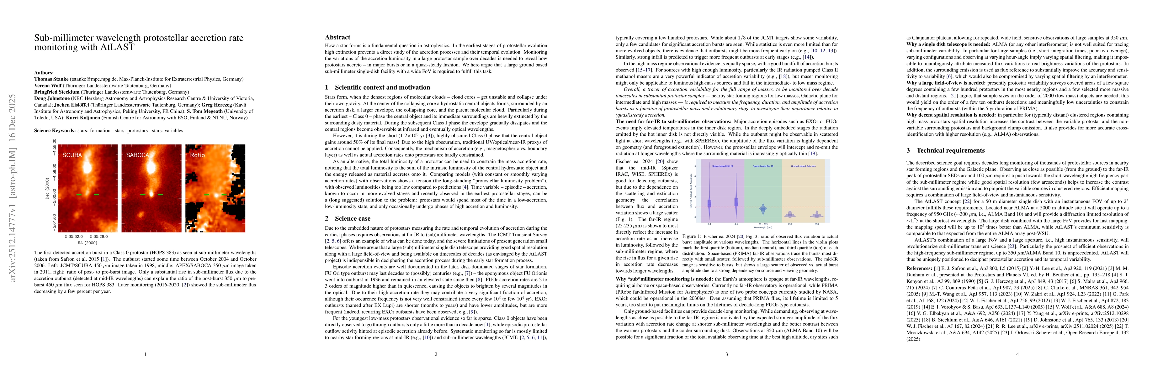 Thumbnail for Sub-millimeter wavelength protostellar accretion rate monitoring with AtLAST