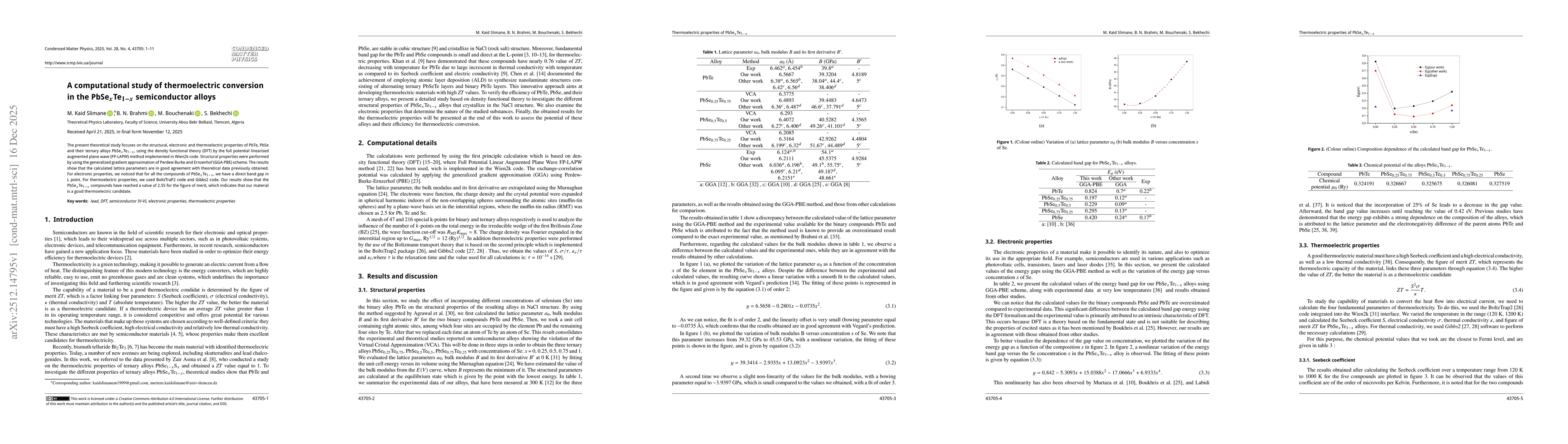 Thumbnail for A computational study of thermoelectric conversion in the PbSe$_{x}$Te$_{1-x}$ semiconductor alloys