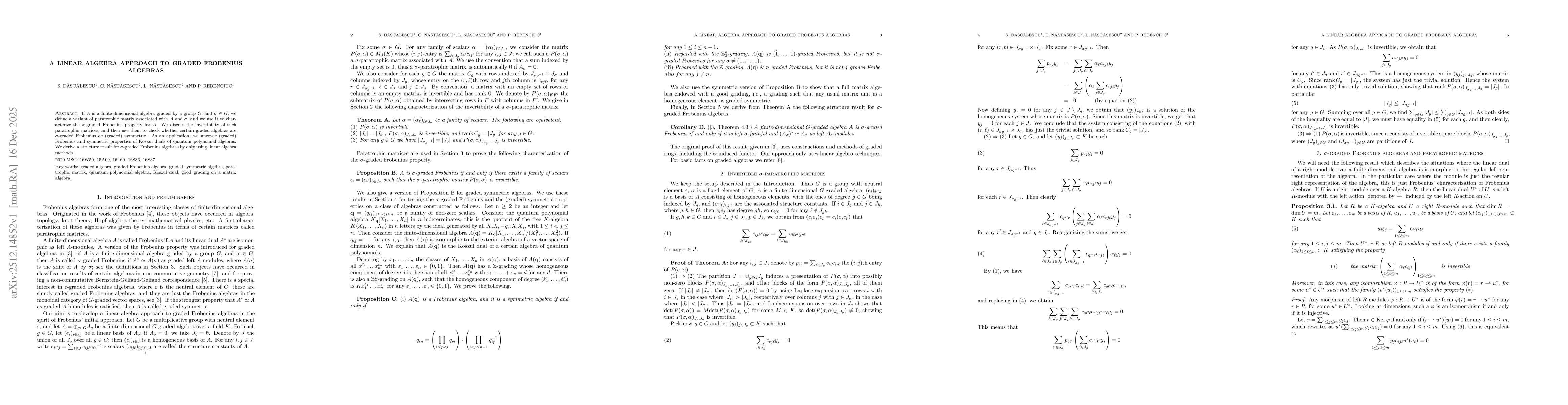 Thumbnail for A linear algebra approach to graded Frobenius algebras
