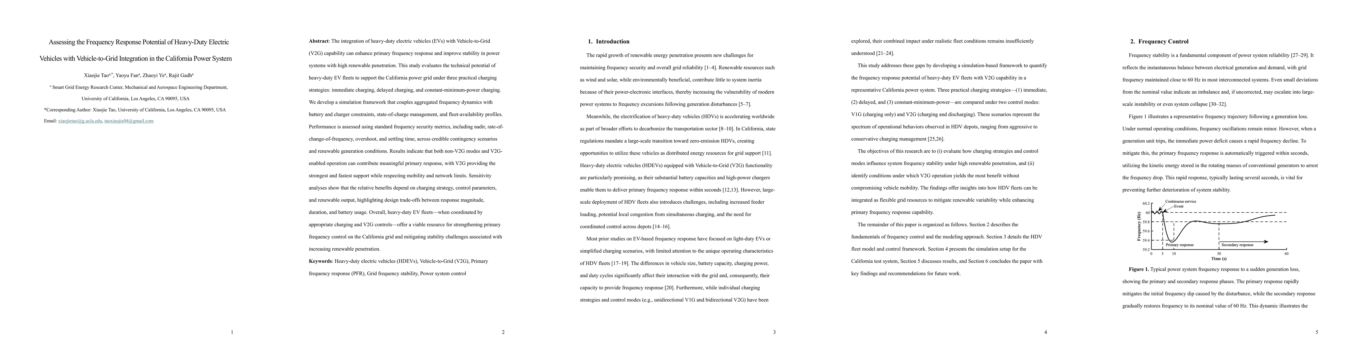 Thumbnail for Assessing the Frequency Response Potential of Heavy-Duty Electric Vehicles with Vehicle-to-Grid Integration in the California Power System
