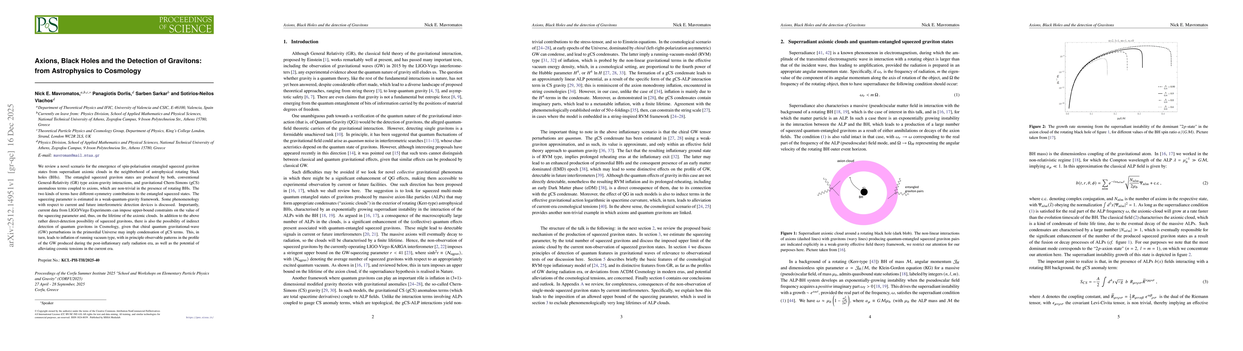 Thumbnail for Axions, Black Holes and the Detection of Gravitons: from Astrophysics to Cosmology