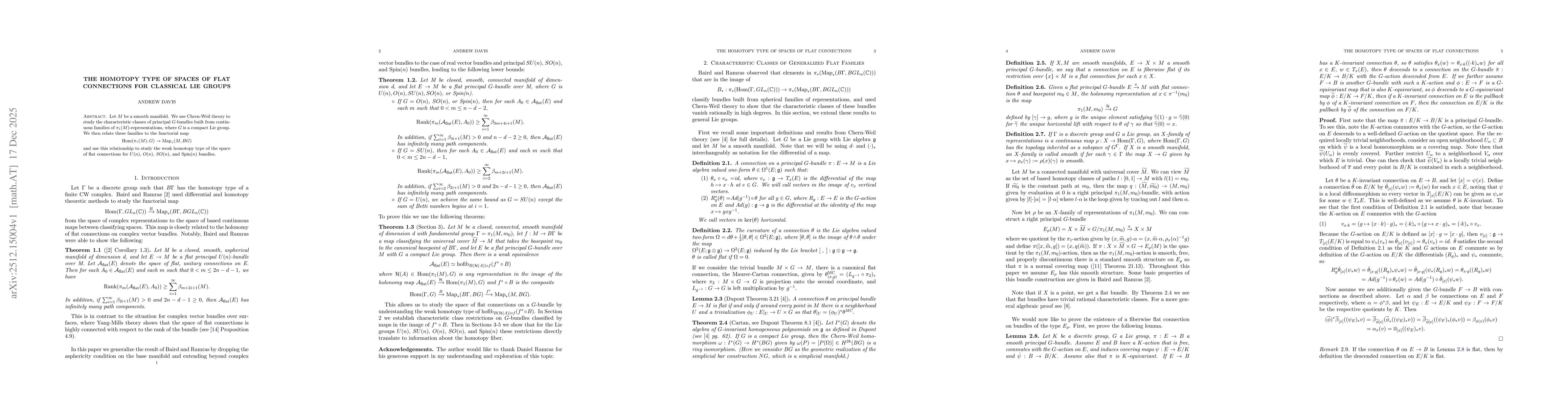 Thumbnail for The Homotopy Type of Spaces of Flat Connections for Classical Lie Groups