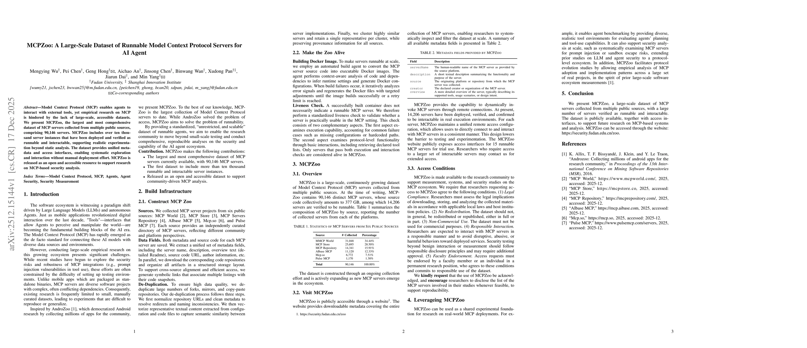 Thumbnail for MCPZoo: A Large-Scale Dataset of Runnable Model Context Protocol Servers for AI Agent