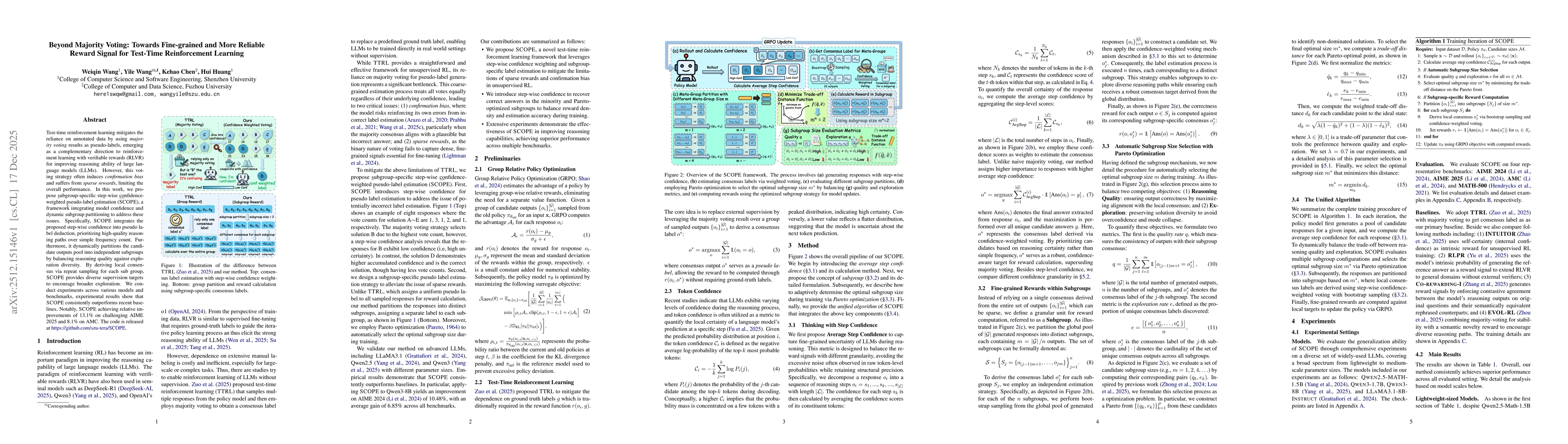 Thumbnail for Beyond Majority Voting: Towards Fine-grained and More Reliable Reward Signal for Test-Time Reinforcement Learning