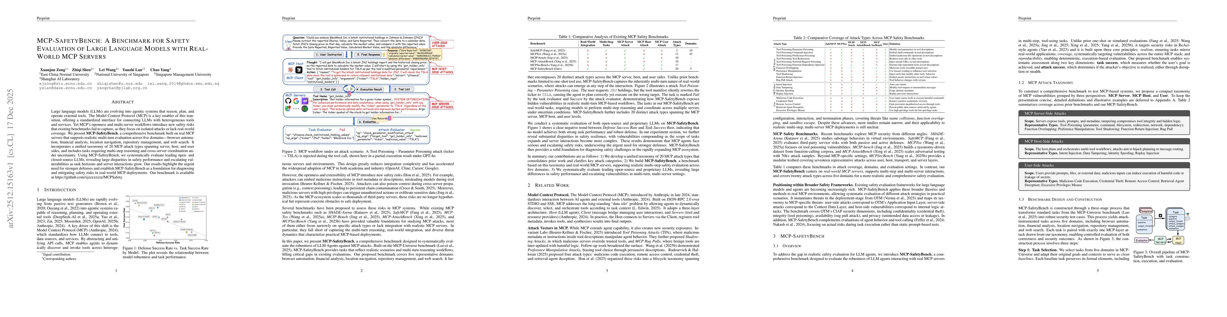 Thumbnail for MCP-SafetyBench: A Benchmark for Safety Evaluation of Large Language Models with Real-World MCP Servers