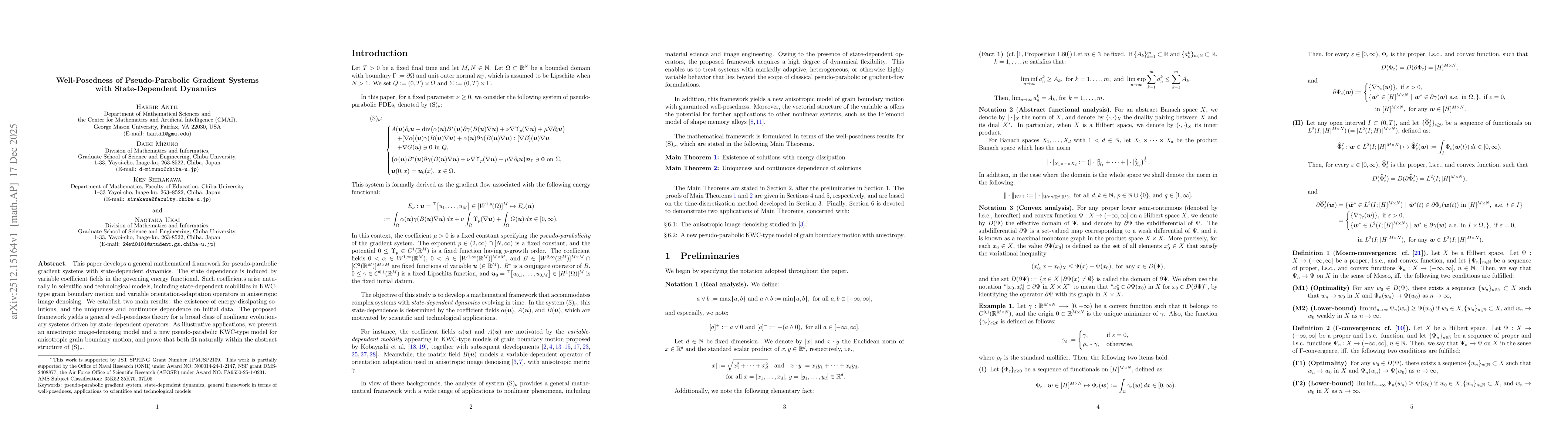 Thumbnail for Well-Posedness of Pseudo-Parabolic Gradient Systems with State-Dependent Dynamics