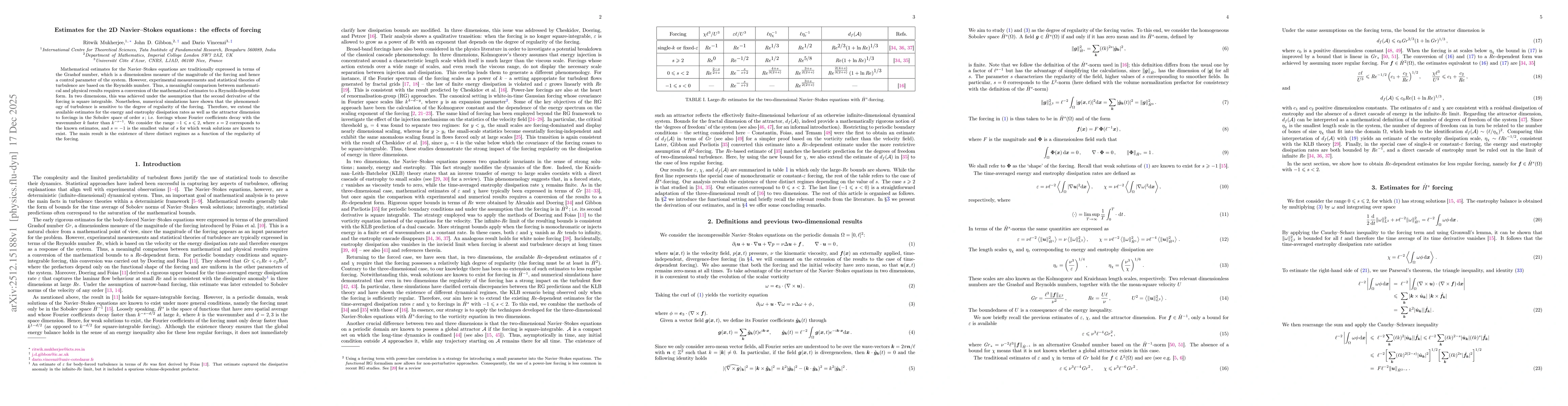 Thumbnail for Estimates for the 2D Navier-Stokes equations: the effects of forcing