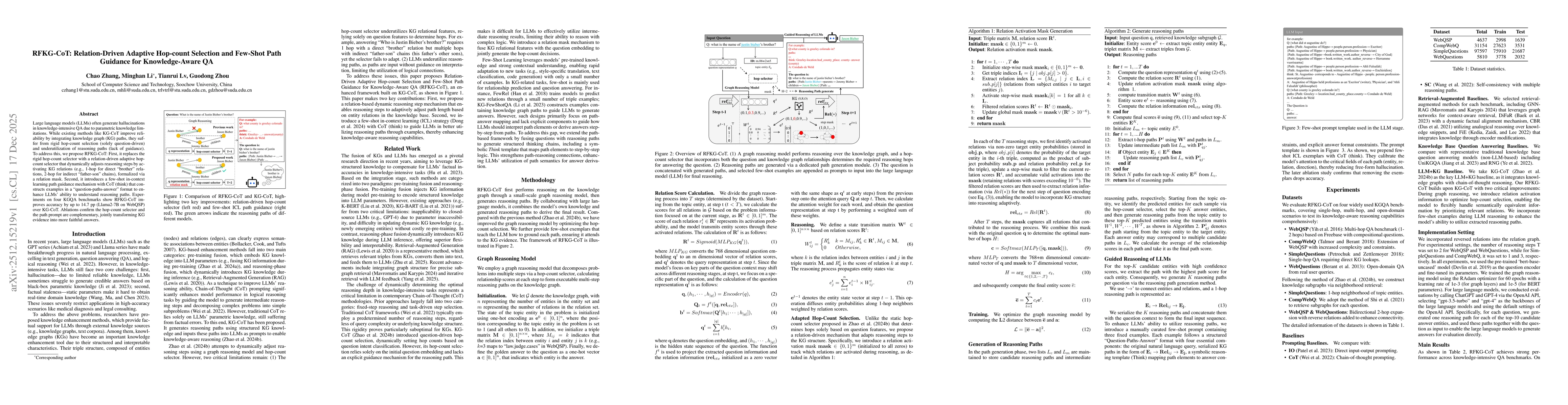 Thumbnail for RFKG-CoT: Relation-Driven Adaptive Hop-count Selection and Few-Shot Path Guidance for Knowledge-Aware QA