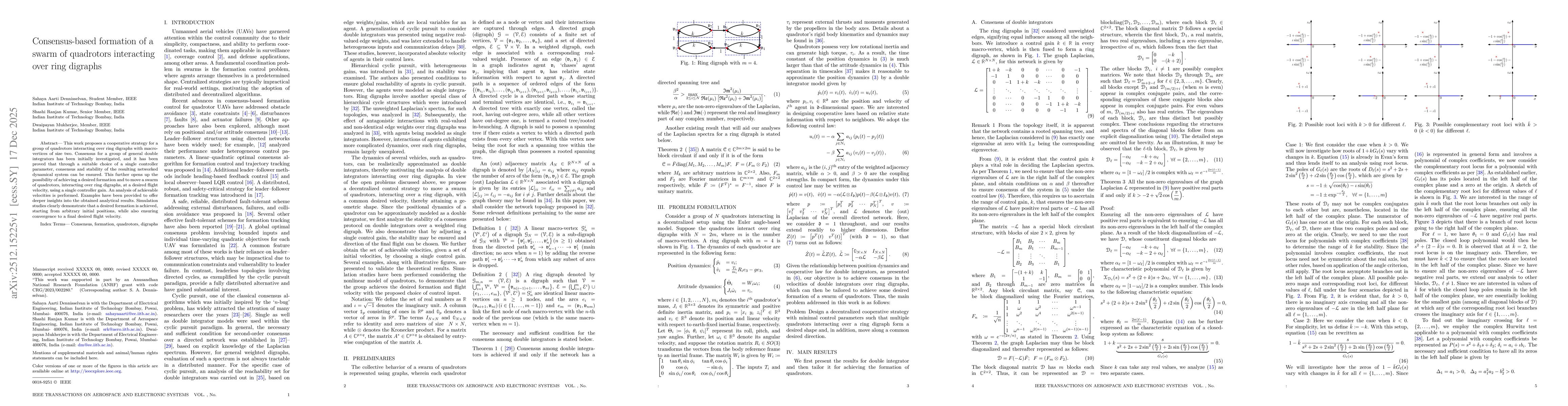 Thumbnail for Consensus-based formation of a swarm of quadrotors interacting over ring digraphs