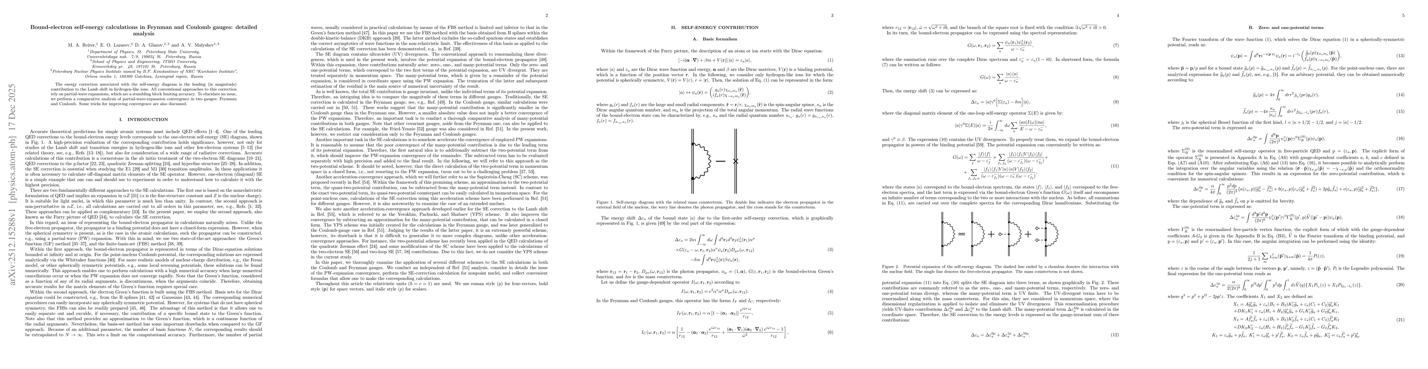 Thumbnail for Bound-electron self-energy calculations in Feynman and Coulomb gauges: detailed analysis