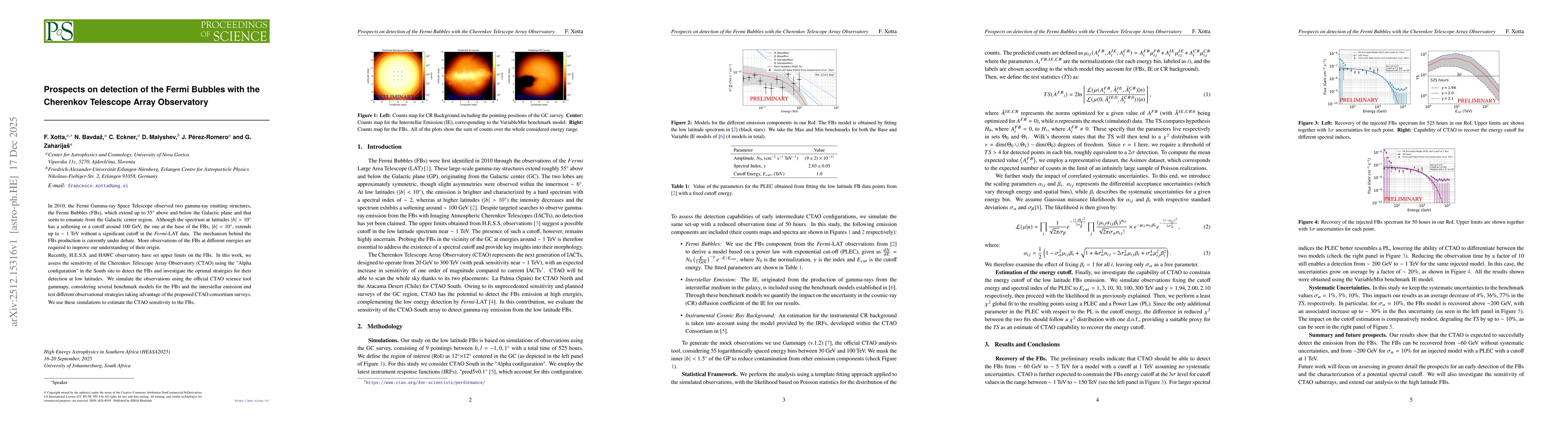 Thumbnail for Prospects on detection of the Fermi Bubbles with CTAO