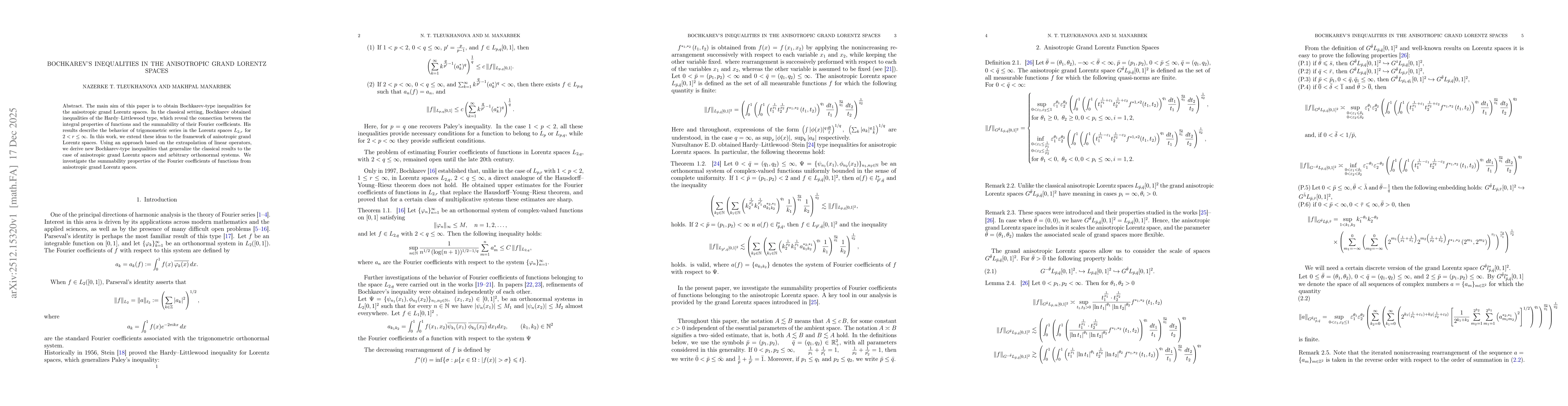 Thumbnail for Bochkarev's inequalities in the Anisotropic grand Lorentz Spaces