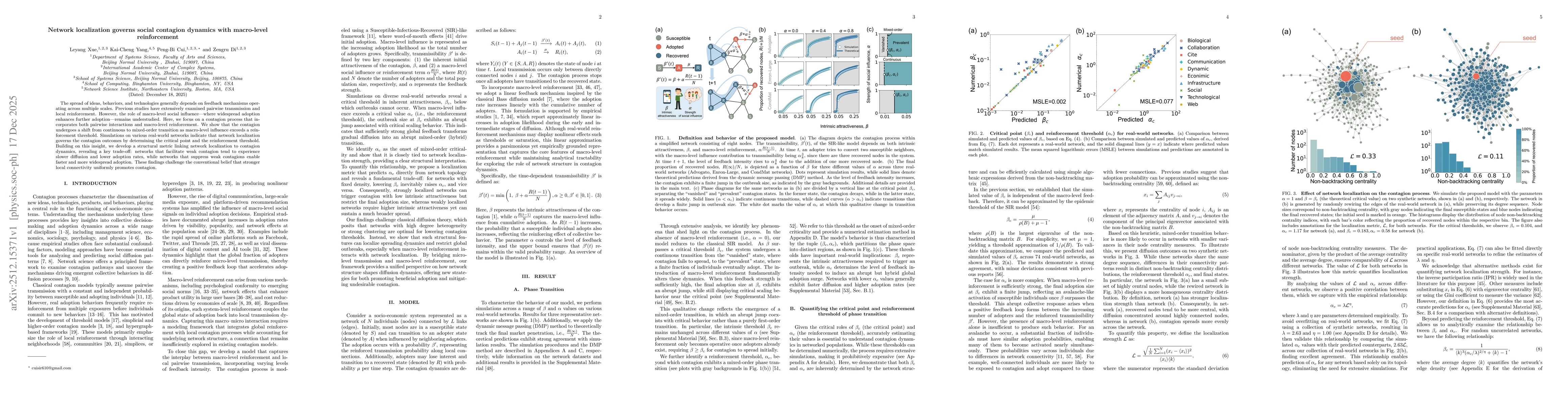Thumbnail for Network localization governs social contagion dynamics with macro-level reinforcement