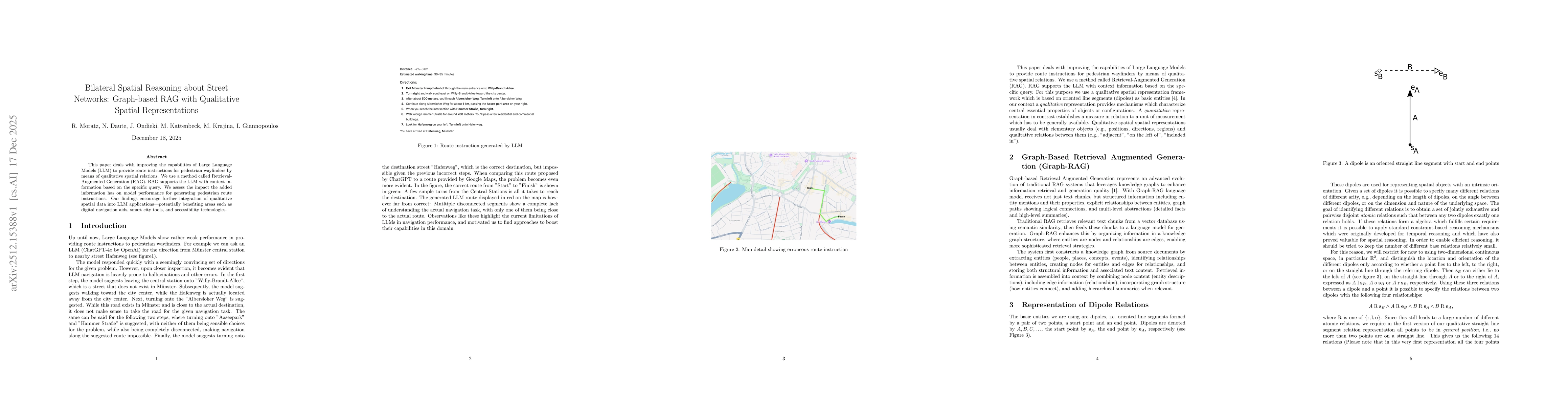 Thumbnail for Bilateral Spatial Reasoning about Street Networks: Graph-based RAG with Qualitative Spatial Representations