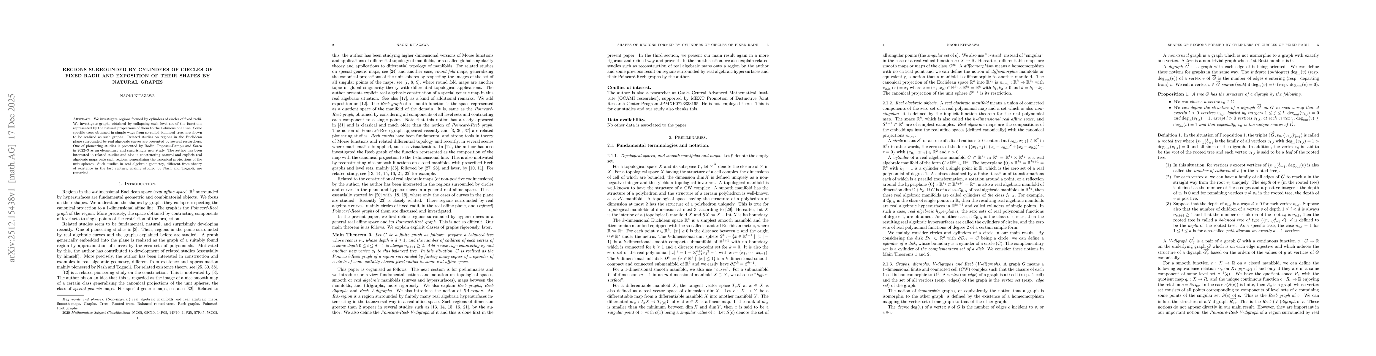 Thumbnail for Regions surrounded by cylinders of circles of fixed radii and exposition of their shapes by natural graphs