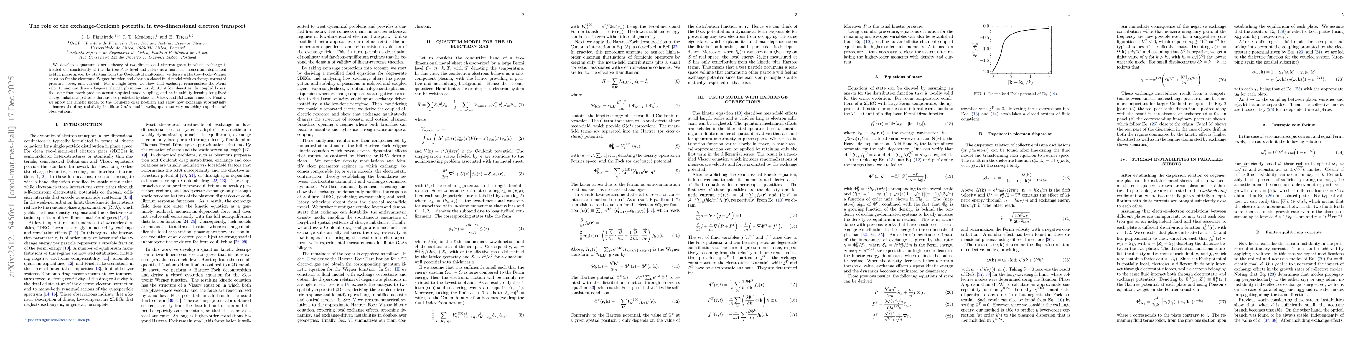 Thumbnail for The role of the exchange-Coulomb potential in two-dimensional electron transport