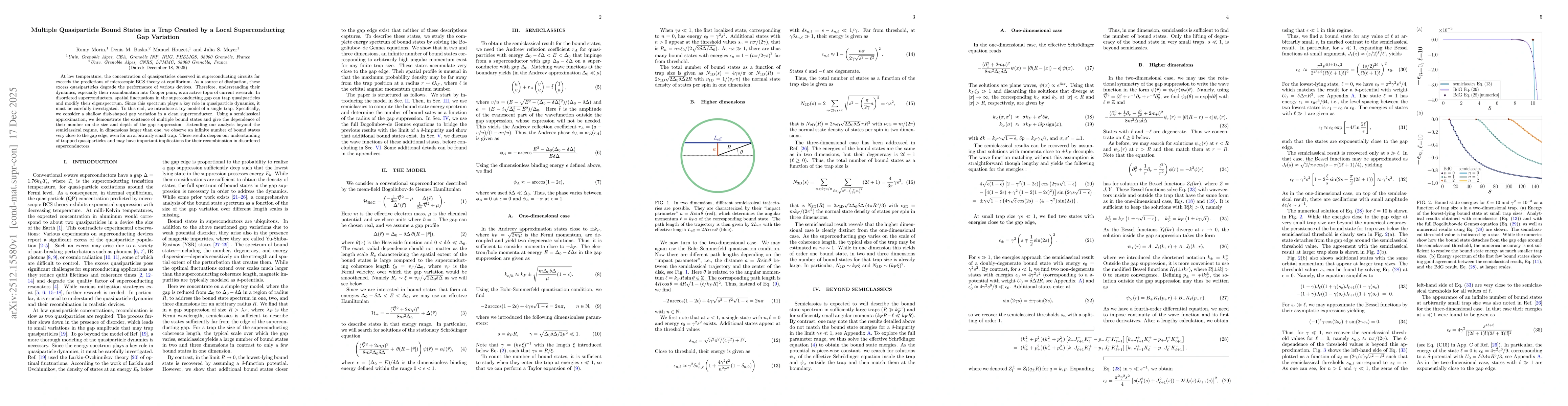 Thumbnail for Multiple Quasiparticle Bound States in a Trap Created by a Local Superconducting Gap Variation