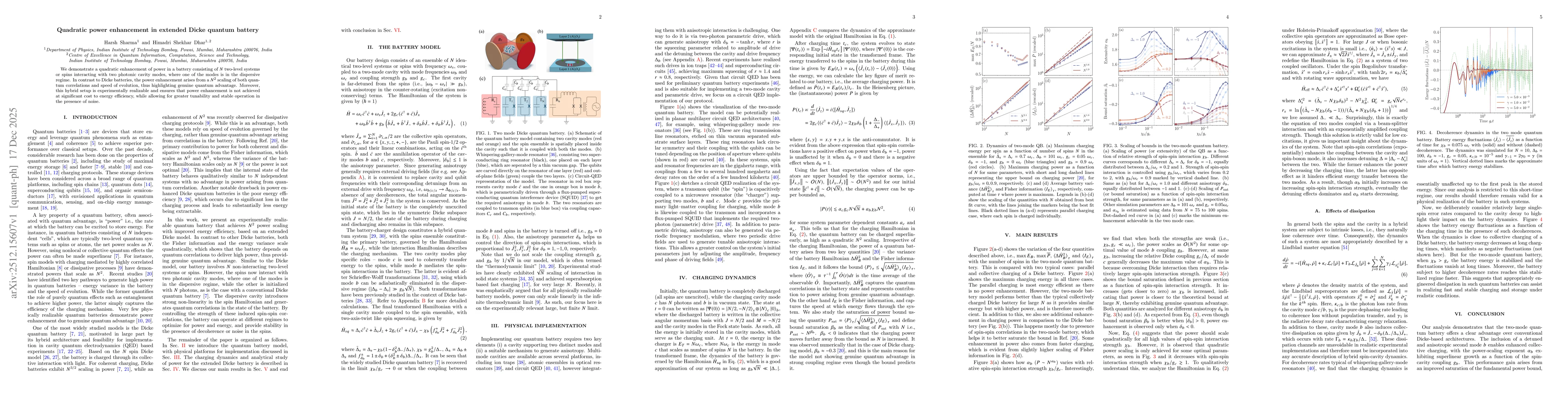 Thumbnail for Quadratic power enhancement in extended Dicke quantum battery