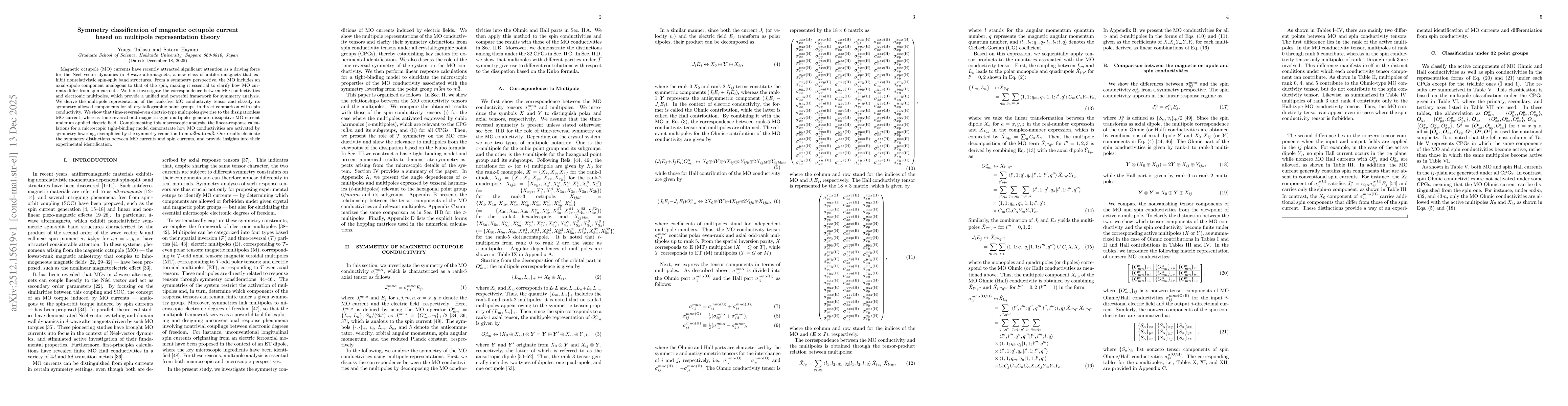 Thumbnail for Symmetry classification of magnetic octupole current based on multipole representation theory