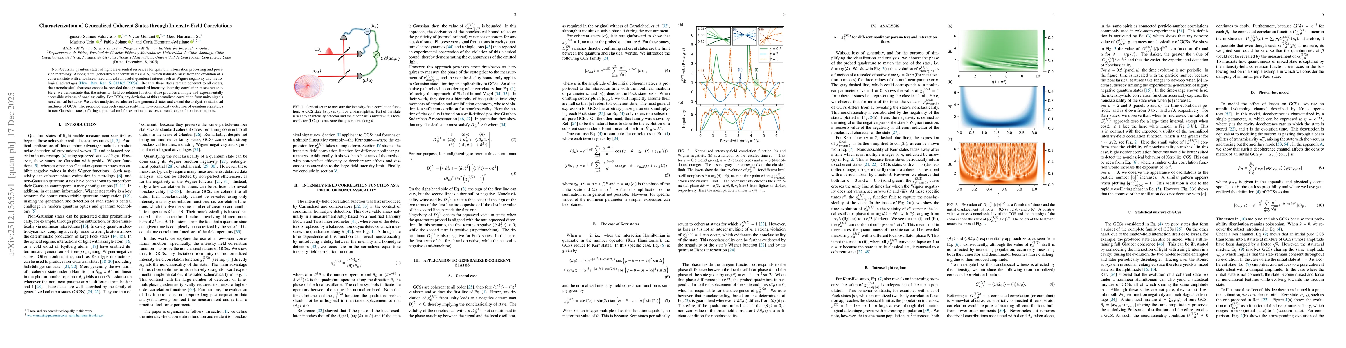 Thumbnail for Characterization of Generalized Coherent States through Intensity-Field Correlations