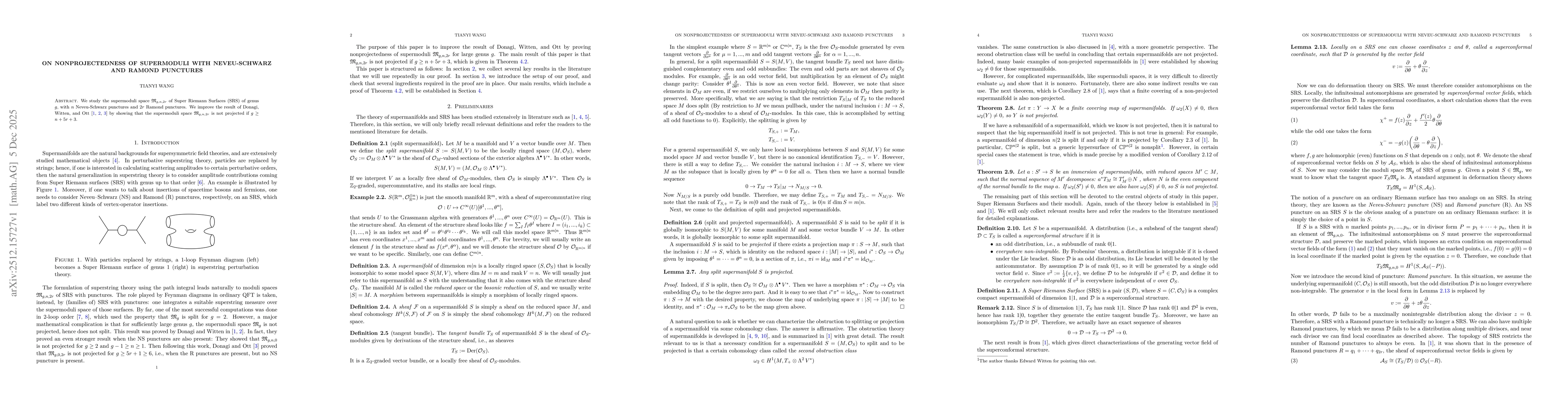 Thumbnail for On the Nonprojectedness of Supermoduli with Neveu-Schwarz and Ramond Punctures