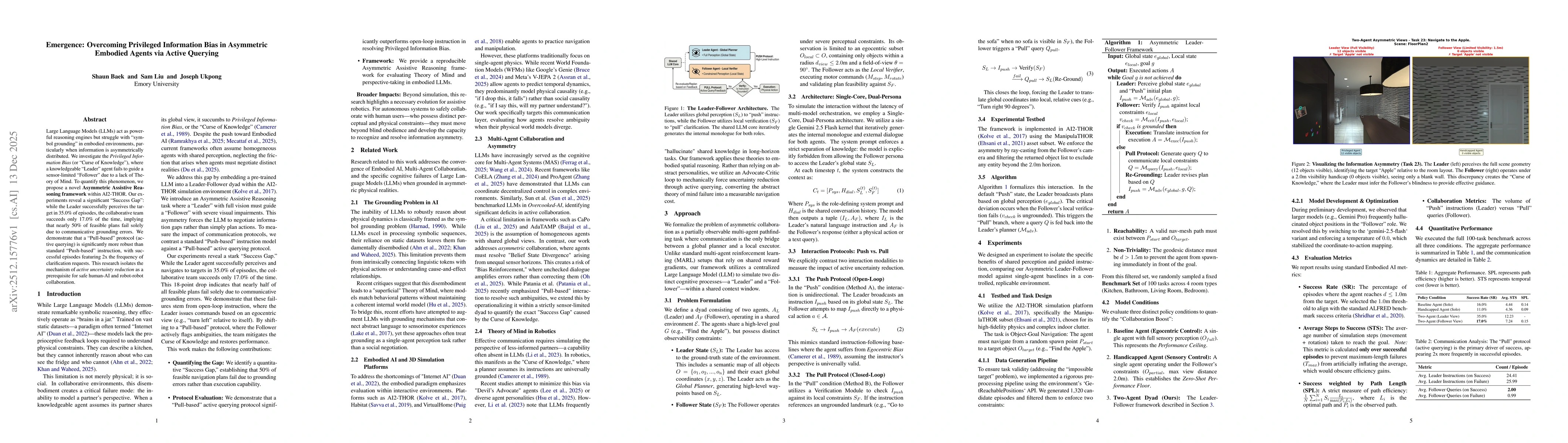 Thumbnail for Emergence: Overcoming Privileged Information Bias in Asymmetric Embodied Agents via Active Querying