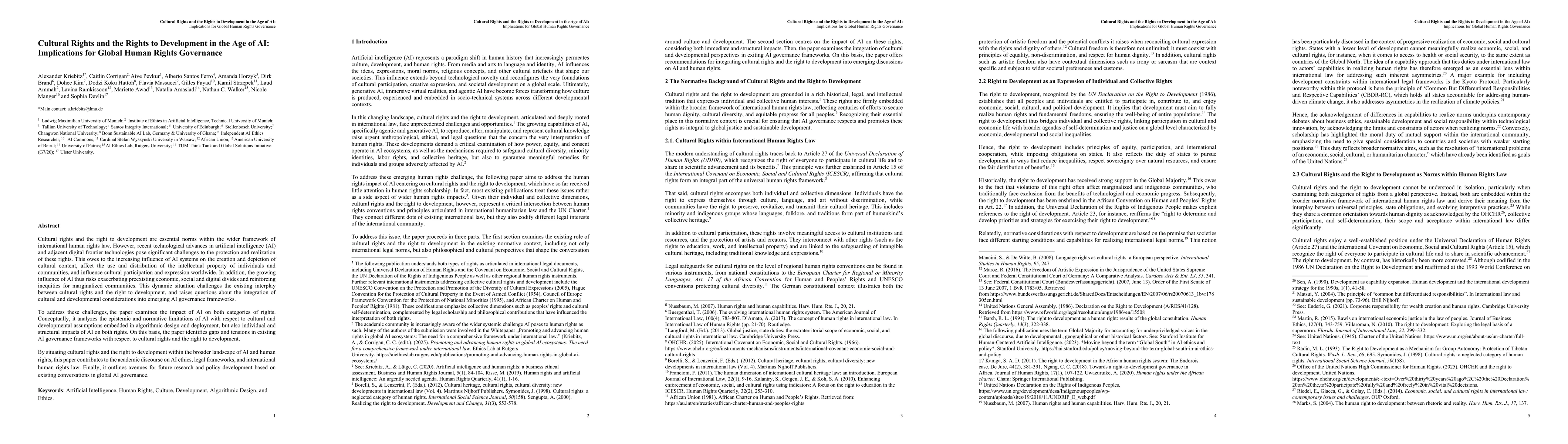 Thumbnail for Cultural Rights and the Rights to Development in the Age of AI: Implications for Global Human Rights Governance