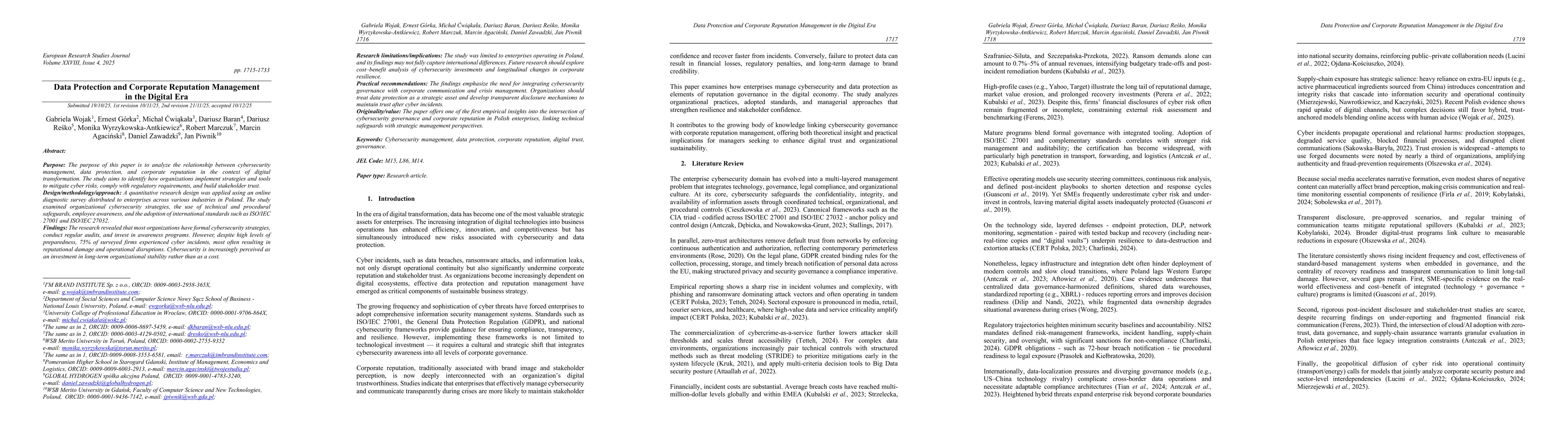 Thumbnail for Data Protection and Corporate Reputation Management in the Digital Era