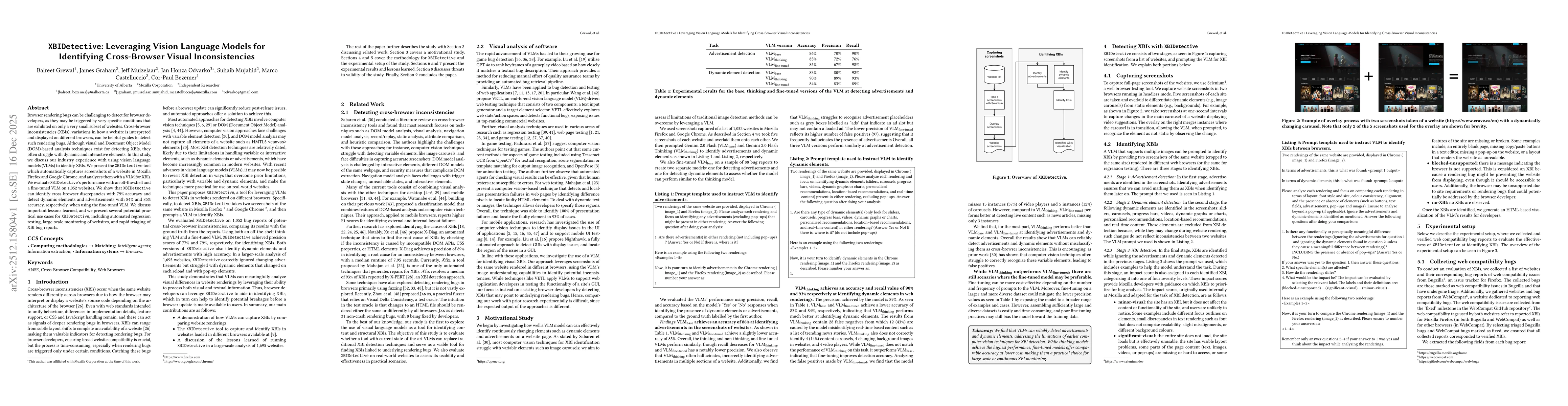 Thumbnail for XBIDetective: Leveraging Vision Language Models for Identifying Cross-Browser Visual Inconsistencies