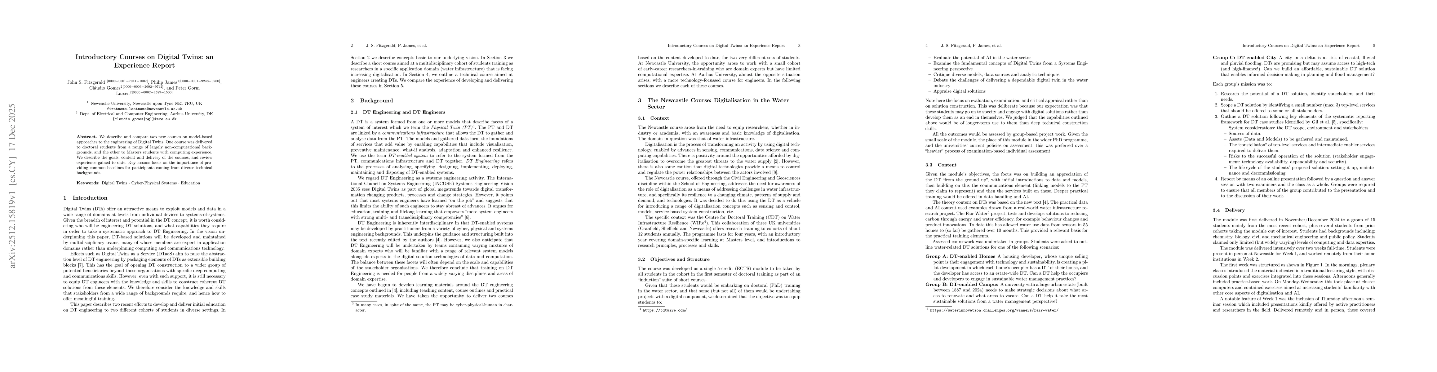 Thumbnail for Introductory Courses on Digital Twins: an Experience Report