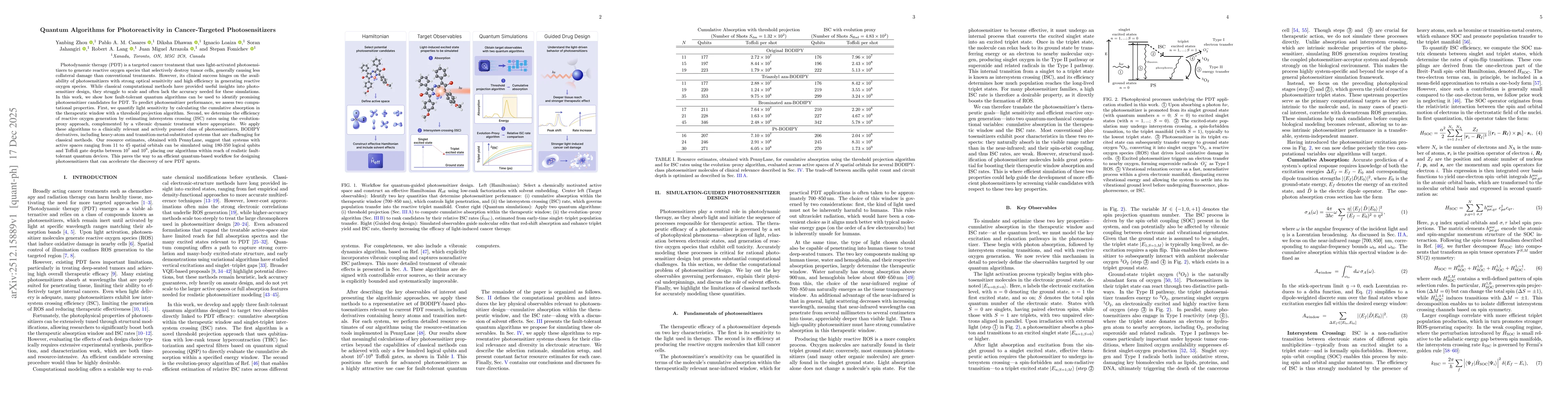 Thumbnail for Quantum Algorithms for Photoreactivity in Cancer-Targeted Photosensitizers