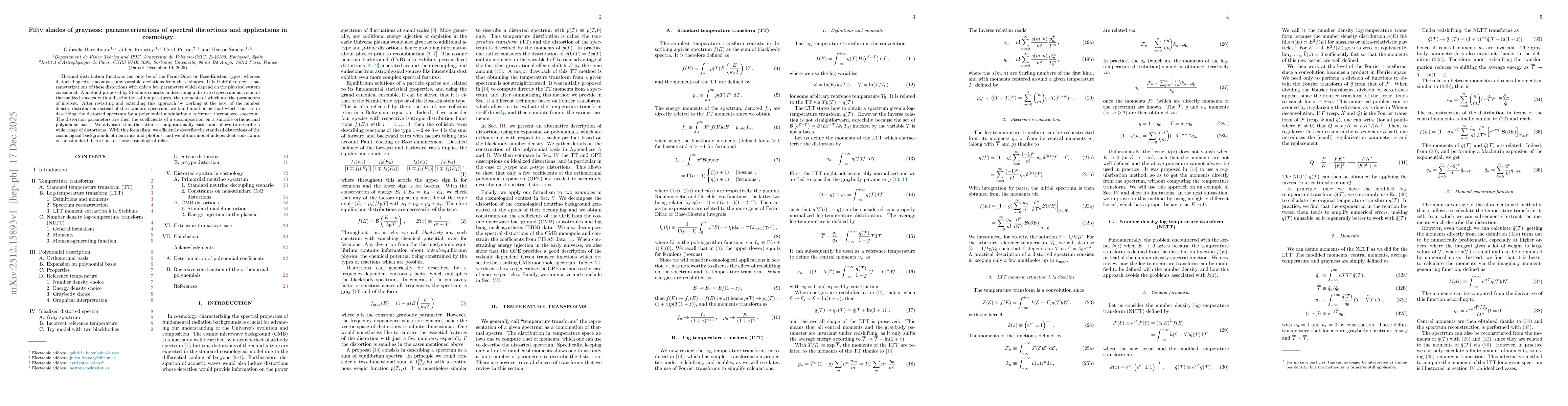 Thumbnail for Fifty shades of grayness: parameterizations of spectral distortions and applications in cosmology