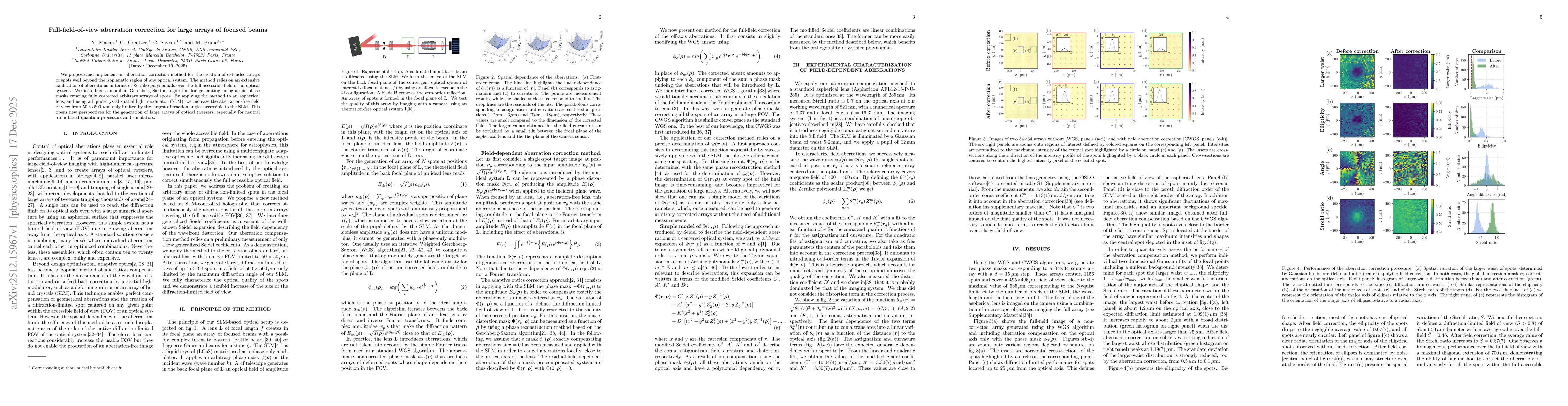 Thumbnail for Full-field-of-view aberration correction for large arrays of focused beams