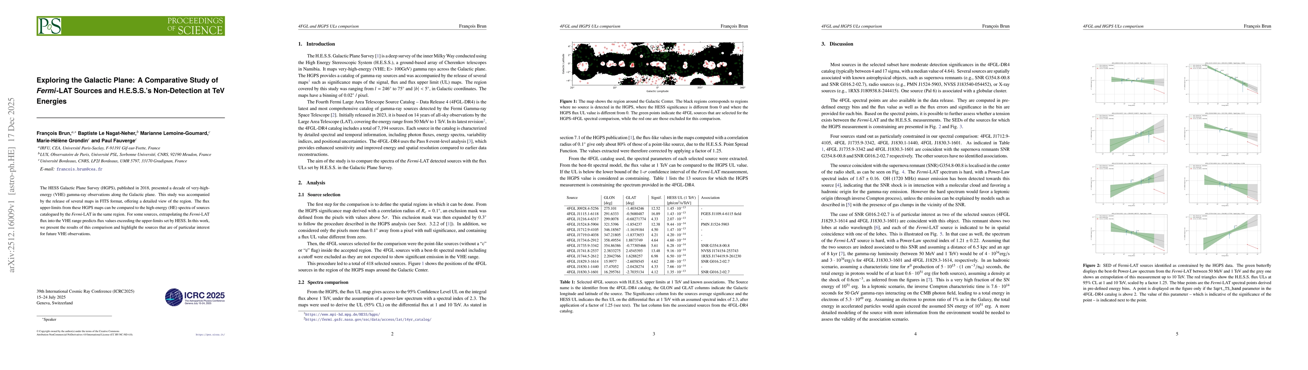 Thumbnail for Exploring the Galactic Plane: A Comparative Study of Fermi-LAT Sources and HESS's Non-Detection at TeV Energies