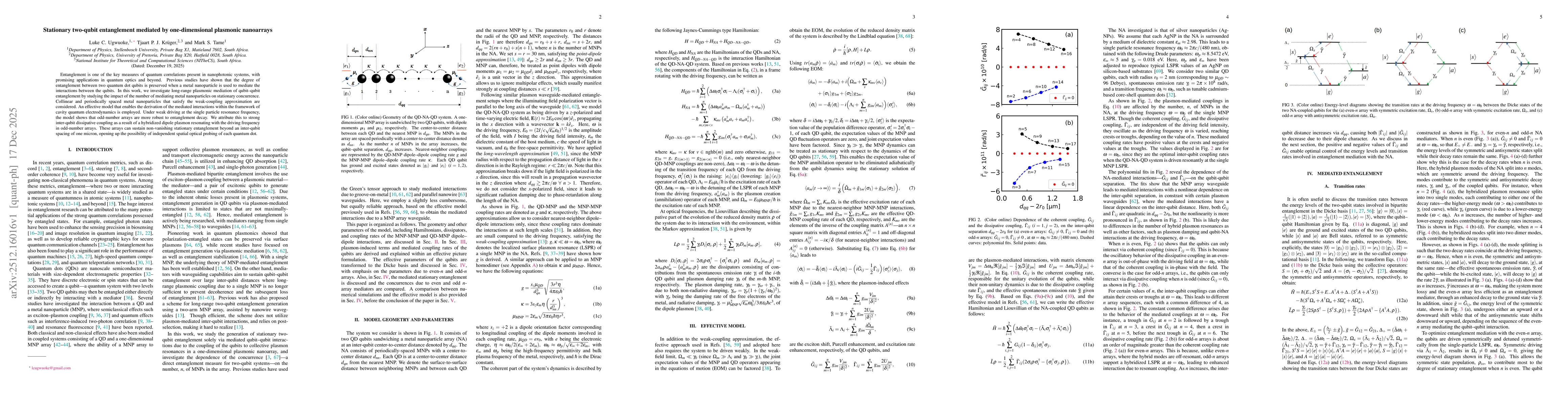 Thumbnail for Stationary two-qubit entanglement mediated by one-dimensional plasmonic nanoarrays