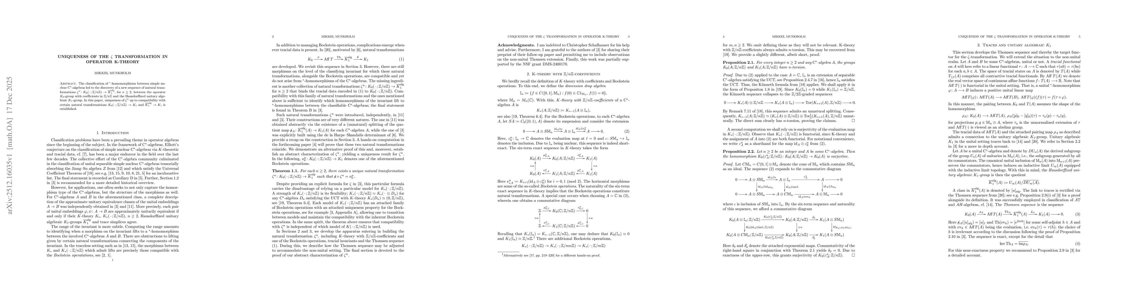 Thumbnail for Uniqueness of the zeta transformation in operator K-theory