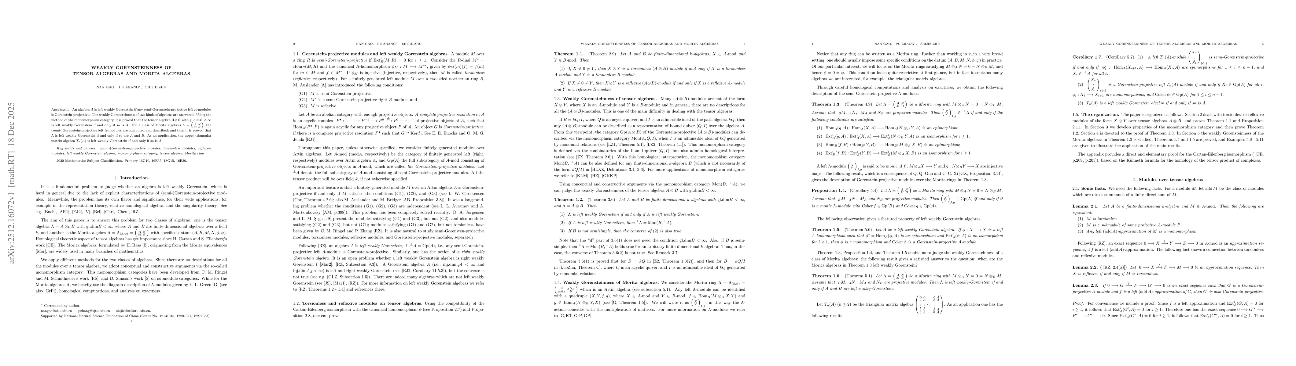 Thumbnail for Weakly Gorensteinness of tensor algebras and Morita algebras