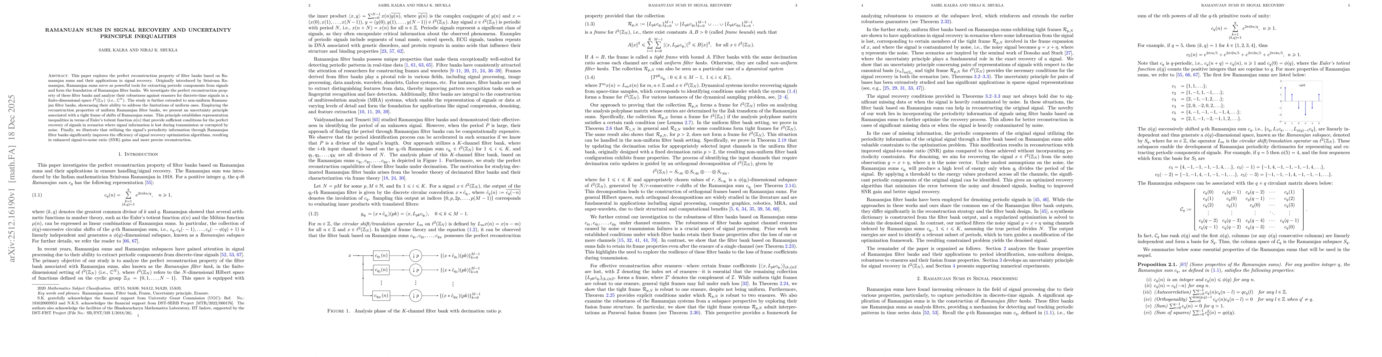 Thumbnail for Ramanujan sums in signal recovery and uncertainty principle inequalities