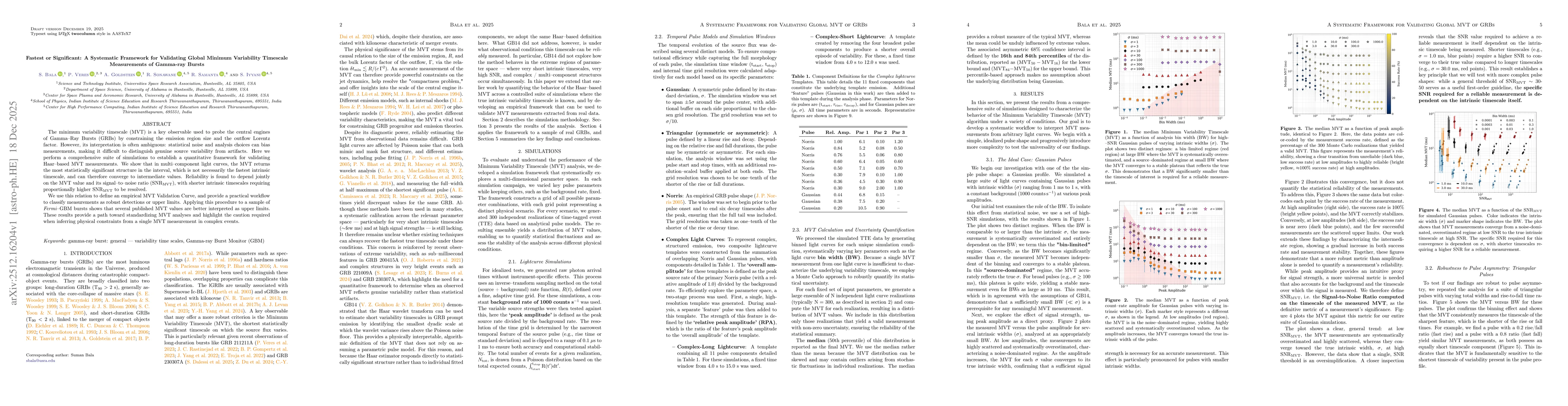 Thumbnail for Fastest or Significant: A Systematic Framework for Validating Global Minimum Variability Timescale Measurements of Gamma-ray Bursts