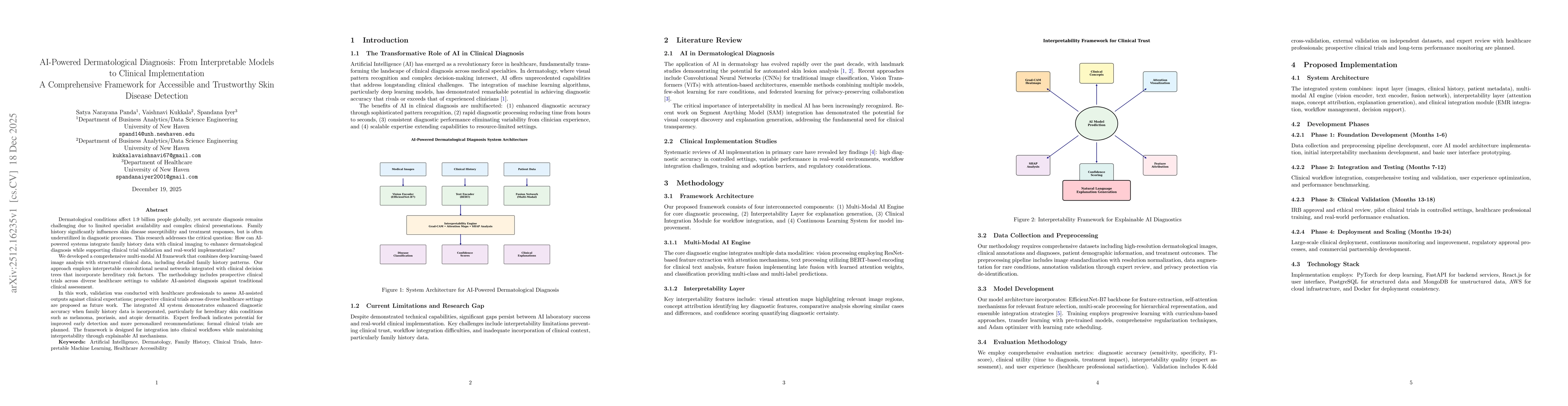 Thumbnail for AI-Powered Dermatological Diagnosis: From Interpretable Models to Clinical Implementation A Comprehensive Framework for Accessible and Trustworthy Skin Disease Detection