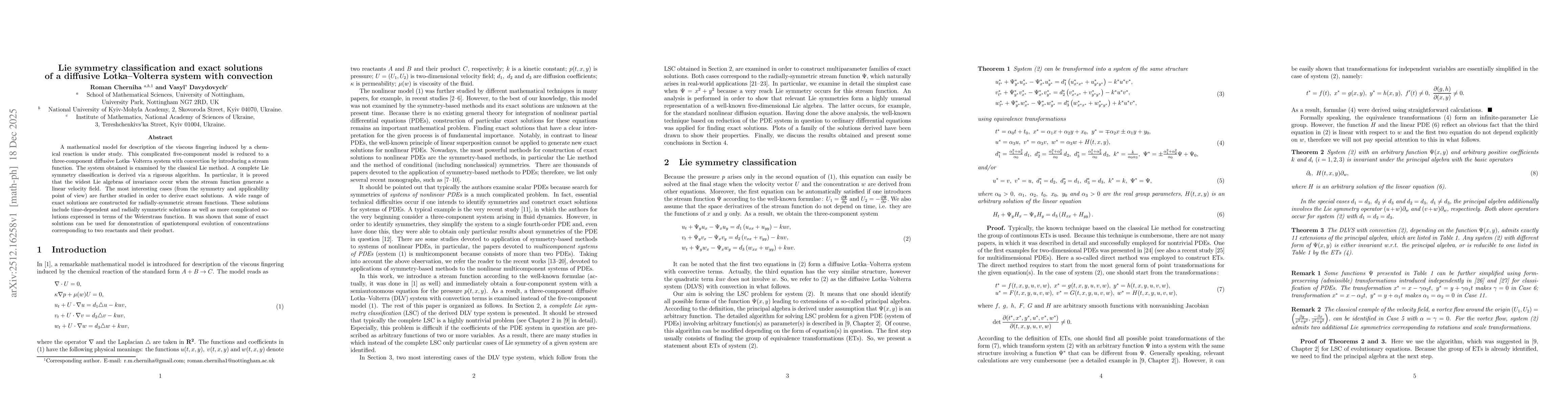 Thumbnail for Lie symmetry classification and exact solutions of a diffusive Lotka-Volterra system with convection